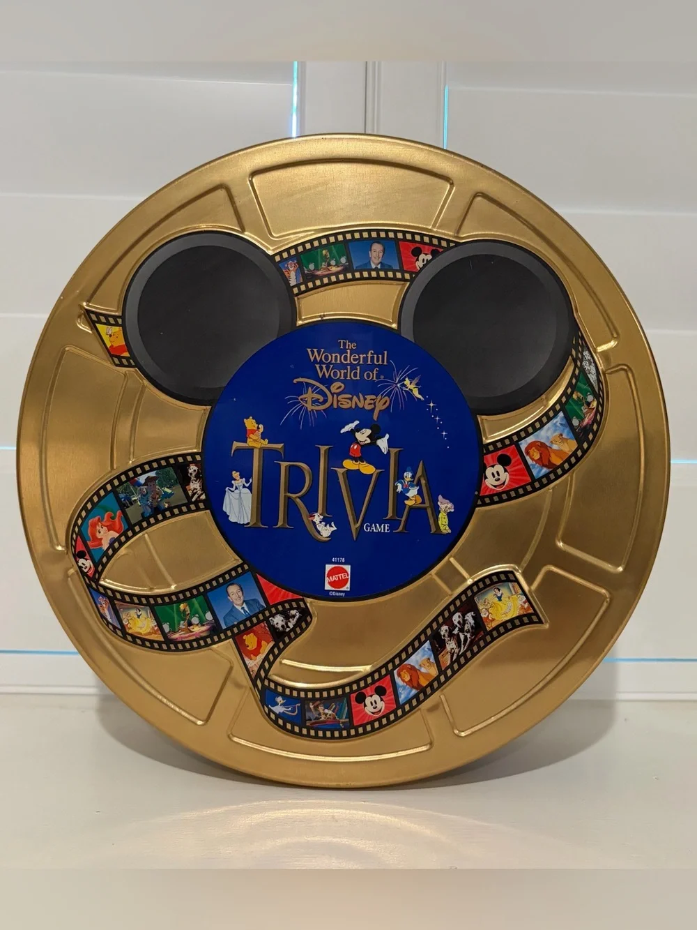 Vintage 1997 The Wonderful World of Disney Trivia Game Tin by Mattel - Complete